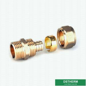 Brass Color Male Threaded Coupling Pex Fittings Customized Designs And Weight