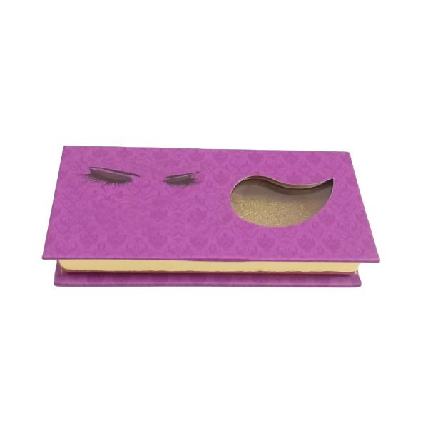 Custom Silver Glitter False Eyelash Clamshell Gift Box