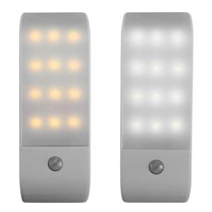 PIR Infrared Motion Sensor USB Rechargeable 12 LED Nightlight Light Induction
