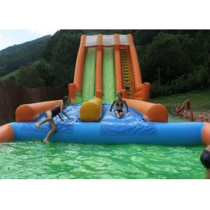Cheap 0.55mm Plato Inflatable Water Slide With Swimming Pool for sale