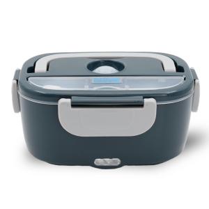 China 1.5L Portable Electric Lunch Box 60W Electric Heating Food Container Grey Green on sale