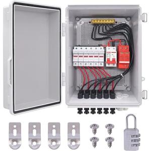 Cheap 6 String Weatherproof Distribution Box For On-Grid / Off-Grid Solar Panel System for sale