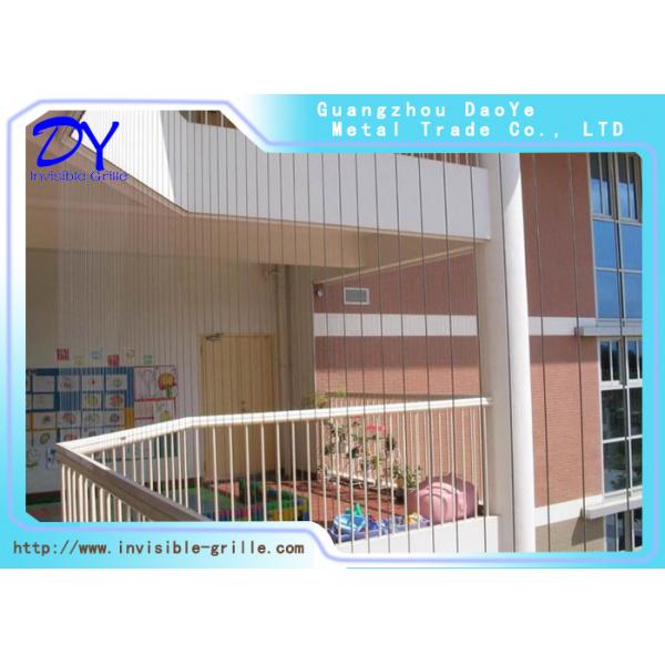 Quality 304 316 Balcony Invisible Grille Easily Maintained For School wholesale