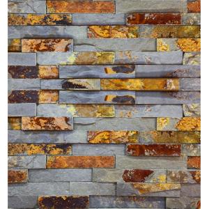 S1120 Flat Split Surface Finish Ledge Stone, Rust Slate Wall Stone Cladding