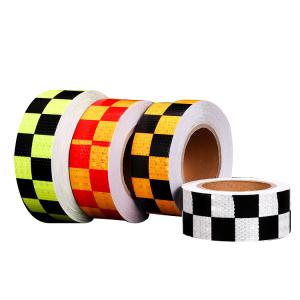 Yellow Red And White Dot Reflective Tape For Trailers Trucks Adhesive Material