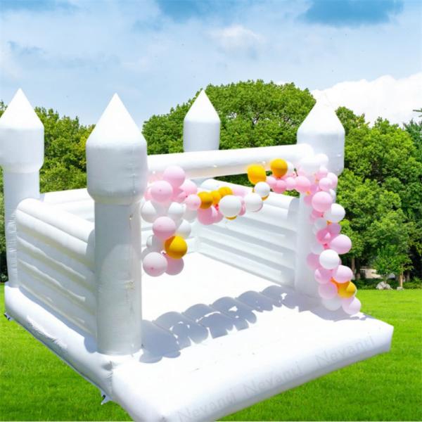 PVC Private Label White Bouncy Castle with Free Shipping and Accessory Packing
