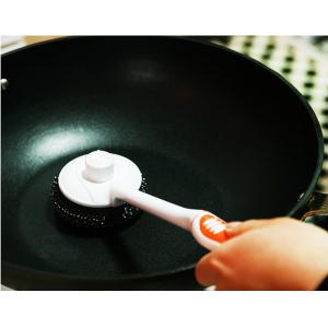 Customized Color Stainless Steel Scrubber With Handle Harmless To Skin