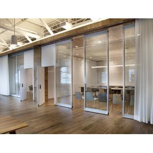 Transparent Glass Tempered Movable Partition Walls / Folding Glass Divider