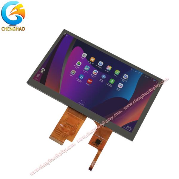 1024x600 Liquid Crystal Display Panel 300cd/m2 Luminance 7inch With Capacitive