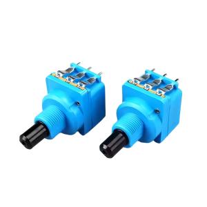 Cheap WH116AK Series Dimmer Dual Control Potentiometer B500K 5-pin With Rotary Switch Half Shaft Handle Length 16MM for sale