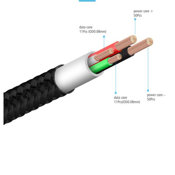 Type c iPhone lighting micro usb Magnet adsorption braid USB cable