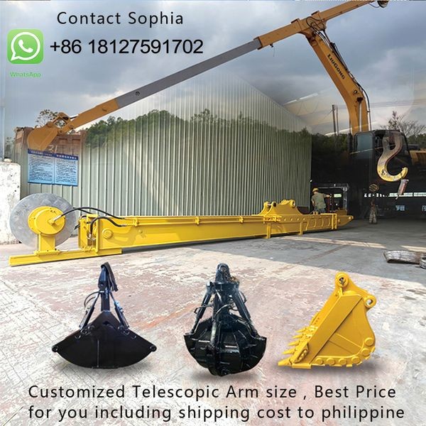 Quality 20 Ton 50ton Excavator Clamshell Telescopic Arm Ideal For Construction Projects wholesale