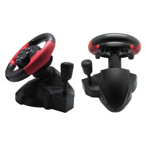 Racing Video Game Steering Wheel Foot Pedal Auto Centering For PC X-INPUT P2 P3