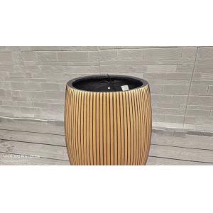 Indoor Decoration Fiber Clay Planter With Textured Surface And Frost Resistant