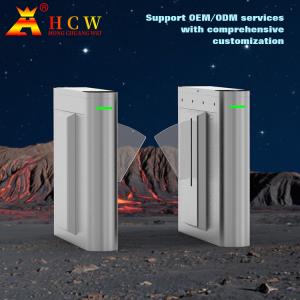HCW Flap Barrier Gate Entrance Pedestrian Access Control Turnstile Stainless For