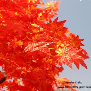 Red Leaves Indoor Vase Planting Artificial Maple Tree Acid And Alkali Resistant