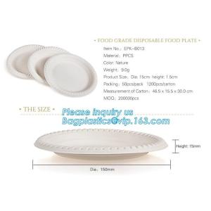 custom printed party plates disposable sugarcane bagasse plate Biodegradable