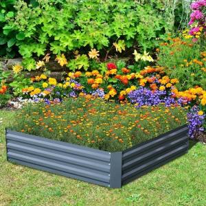 Sturdy Steel 4x3ft Galvanized Raised Garden Beds