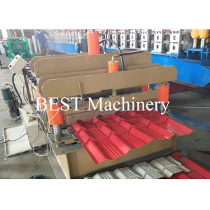Color Steel Glazed Tile/Brick Tile/Q Tile Making Machine PLC Control 4-6m/Min