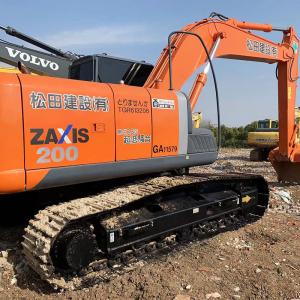 High Efficiency Used Hitachi ZX200-3 Excavator Original ISUZU Engine 122kw Rated