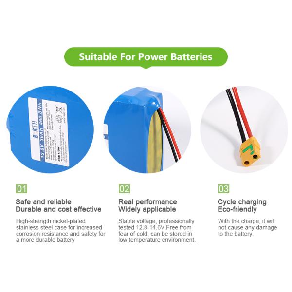 Factory Wholesale 12.8V 36Ah LiFePo4 Lithium Iron Phosphate Battery Pack for Detector
