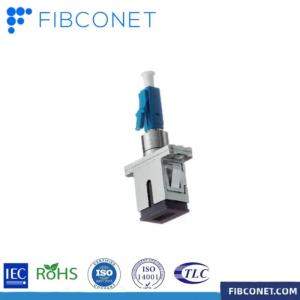 FTTH Rose Red Fiber Adapter Single Mode LC/UPC Male to SC/UPC Female Hybrid