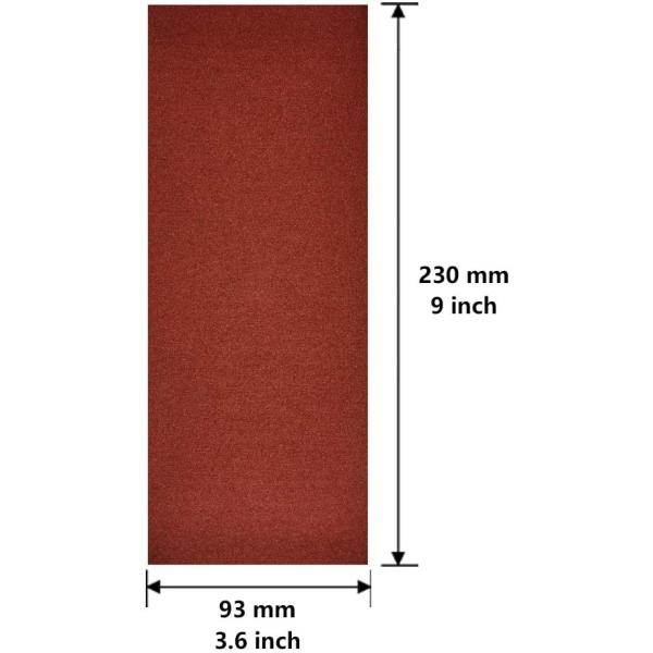 Quality 9*3.6inch Red Aluminum Oxide Hook And Loop Sander Sheets For Wood Stone Dry Wall wholesale