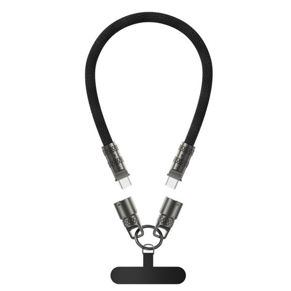 ESSAGER ES-X65 Series 60W Charging Lanyard Style USB C to USB C Cord with USB 2