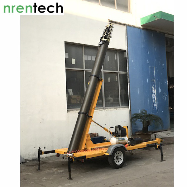 30m Lockable Pneumatic Telescopic Mast-15kg payload for mobile antenna/mobile radio broadcasting