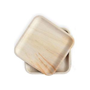Biodegradable 6" Square Palm Leaf Serving Tray For Charcuterie