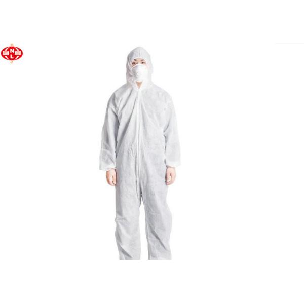 Quality Polypropylene Pp Breathable Disposable Protective Coverall With Hood wholesale