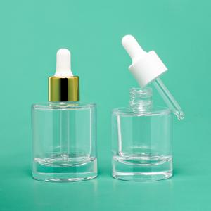 Serum Oil Dropper Glass Bottle Push Pump Clear Pipette 50ml