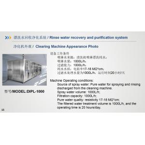 Inline cleaning machine and Rinse water recovery and purification system