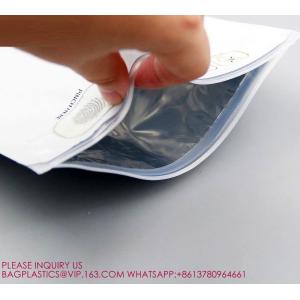 Tamper Evident Pinch And Slide Exit Matte Mylar Bags, Smell Proof, Pouch Exit