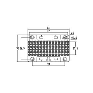 51*36mm 365nm 260W UV Diode 13-15W/cm2 COB UVA Module For Curing Machine