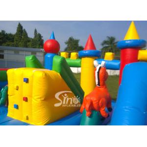 Custom Made Outdoor Toddler N Kids Inflatable Playground With Big Slide Made Of