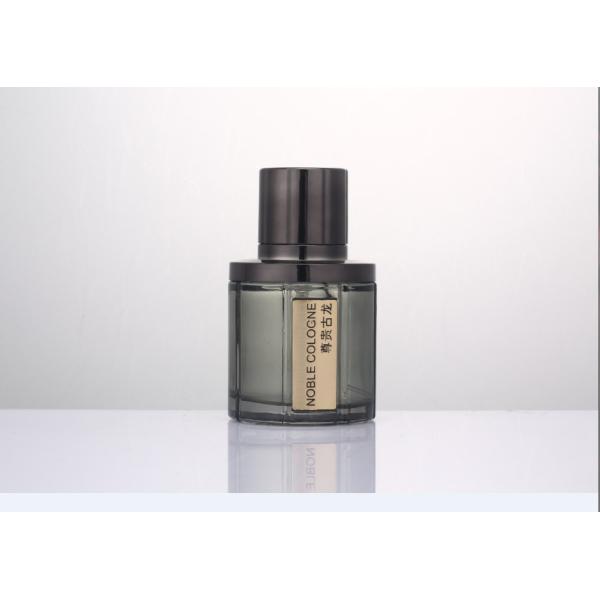 Quality 50ml Art Deco Round Glass Perfume Bottles With Cap Skincare And Makeup Packaging OEM wholesale