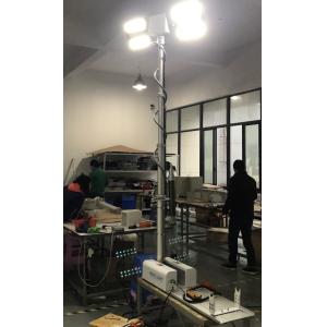 fire truck vertical mounted pneumatic mast light - tilt and turn unit-4x1000W