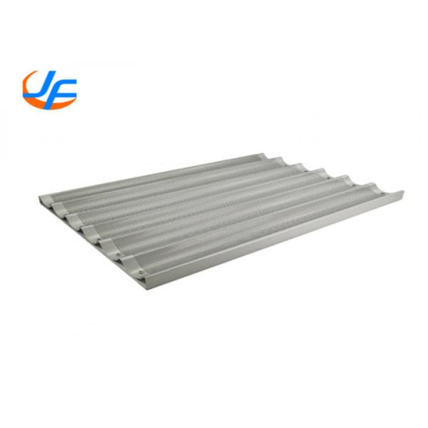 Quality RK Bakeware China 6 Flute Aluminum Baguette Pan 18" X 26" Glazed wholesale