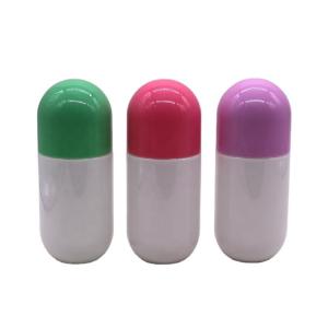 China 250ML/8OZ PET Bright Capsule Shape Food-Grade Plastic Bottle with Screw Cap and Heat Seal on sale
