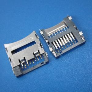 China micro pcb SD push sim card connector 8pin smt，mini sd card socket on sale