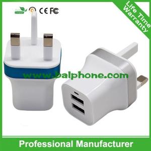 China UK Plug 2 usb wall usb charger 5V2.1A on sale