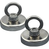China Vertical attraction force 9KGs Magnetic cup hooks, Pot Magnet 6pcs/pack Dia20mm with hook on sale