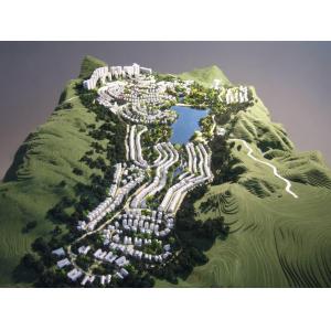 Cheap Architectural Model of Coastal and Park Masterplan with Mixed-Use Development, Water Features, and Green Space for sale