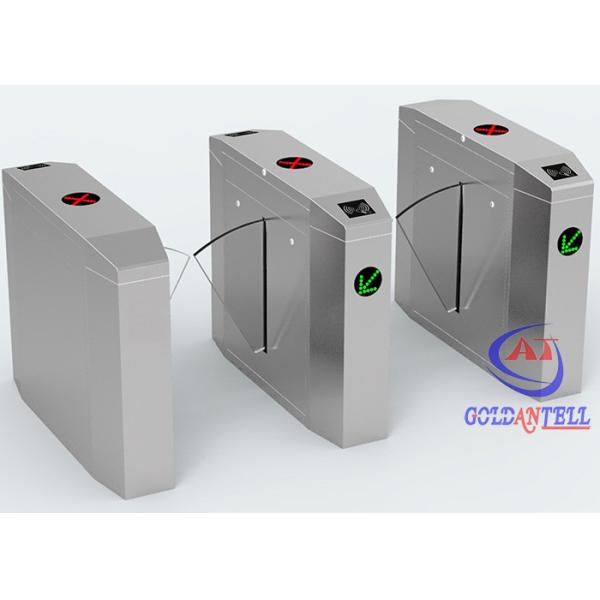 SUS 304 RFID Card Reader Flap Barrier Gate Access Control Fingerprint Access