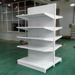 Factory customized color size double sided white grocery store racks supermarket