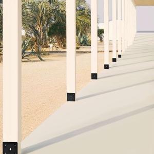 1/2mm Thickness U Shape Fence Post Holder for 4 Inches x 4 Inches Concrete Posts