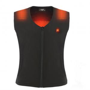 Cheap V Neck Rechargeable Heated Vest  7.4V 4400mAh Thermal Vests Ladies Spandex / Polyester for sale