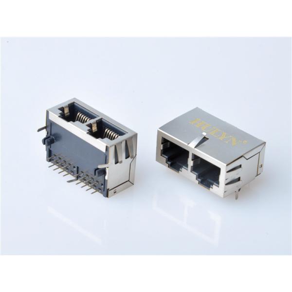 HULYN RJ45Jack, Shielded RJ45 Modular Jack Connector,with LEDs, 1x2Ports,RJ45