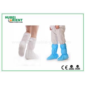 Medical Use PP Coated CPE Boot Covers Non Slip Waterproof Shoe Covers For